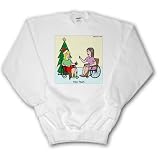 Rich Diesslins Funny Christmas Cartoons - Wheelchair Christmas Tree - Sweatshirts