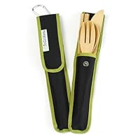 RePEaT Bamboo Utensil Set in Case with Carabiner Clip