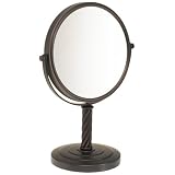 Jerdon First Class LT5165BZ 8", 5X Table Top Mirror, Bronze Finish