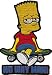 Simpsons TV Cartoon Patch - 4 Bart No Way Man