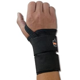 ProFlex 4010 Double-Strap Left Wrist Support, Black, Large