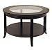 Winsome Genoa Round Wood Coffee Table with Glass Top