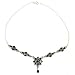 Chain Necklace In Garnet Gemstone Healing Beads Handmade Jewelry India 17 inches (gnklc173)