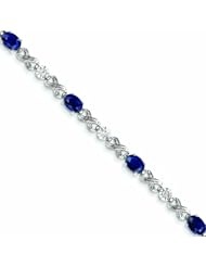 Genuine 14K White Gold White Gold Diamond And Sapphire Bracelet 5 Grams Of Gold 100% Satisfaction Guaranteed.