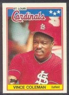 1988 Topps Uk Mini #16 Vince Coleman (Baseball Card)