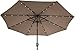 Trademark Innovations Deluxe Solar Powered LED Lighted Patio Umbrella, 9-Feet, Tan