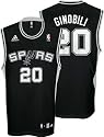 Manu Ginobili Jersey: adidas Black Replica #20 San Antonio Spurs Jersey