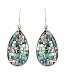  : JANICE GIRARDI STERLING SILVER PICASSO MOSAIC EARRINGS