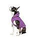 Gooby Fleece Vest Hoodie Dog Sweater - Purple, Small - Warm Pullover Dog Hoodie with O-Ring Leash for Small to Medium Dogs