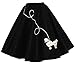 Hip Hop 50's Shop 1950s Adult Poodle Skirt Costume for Women (Black XS/S)