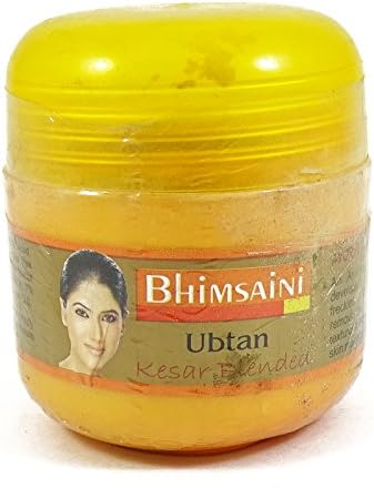Bhimsaini Ubtan With Kesar Blended It Help To Prevent Scar Acne and Pimples 100g