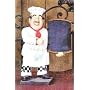 Ceramic Bistro Chef Waiter with Chalkboard Menu