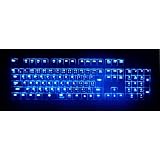 オウルテック Cherry社製「青軸」メカニカルキースイッチ採用 109フルキー日本語キーボード LEDキートップ 輝度3段階調節可能 ブラック OWL-KB109LBMN(B)