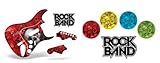 Rock Band Drum, Guitar Skin Combo, Fits Xbox 360 / PS3/2 Rockband - BoneCollector Red