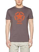 Jeep Camiseta Manga Corta O100664 (Gris Oscuro / Naranja)