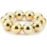 Kenneth Jay Lane Gold Bead Stretch Bracelet