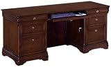 Chocolate Patina Finish Kneehole Credenza with Hutch Rue de Lyon Collection by DMI Furniture - OFG-C
