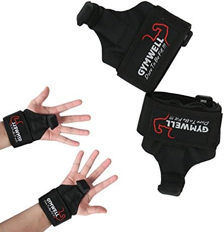 Gymwell Weight Lifting Hooks (Black Pair)