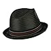 Men's Paper Woven Straw Fedora - Black XL