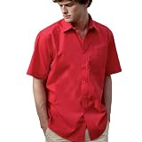 Fruit of the Loom Mens Poplin Short Sleeve Shirt