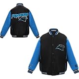 G-Iii Carolina Panthers Faux Leather Jacket Size: Medium