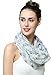 MissShorthair Women's Fashion Soft Cool Bicycle Pattern Sheer Infinity Scarf (White)