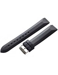Black Rubber 18mm Watch Band Fits Philip Stein Small Size 1 (with Built in Quick Release Pins) !!!!