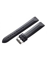 Black Rubber 20mm Watch Band Fits Philip Stein Large Size 2 (With Built in Quick Release Pins) !!!!