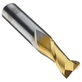Niagara Cutter C230 Carbide End Mill, General Purpose, TiN Coated, 2 Flutes, Square End, 1" Cutting Length, 1/2" Cutting Diameter