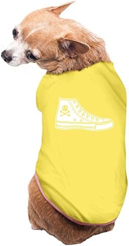 PuppyFasion Chucks With Skull Cute Pet Dog Vest Yellow