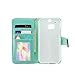 IZENGATE HTC One M8 (2014) Wallet Case - Executive Premium PU Leather Flip Cover Folio with Stand (Mint)