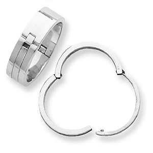 14K White Gold Lockshank Ring Shank 6.5mm Sz 7