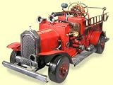 Red Fire Engine,38x14x14cm Blechminiatur