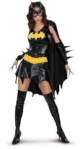 DC Comics Secret Wishes  Deluxe Batgirl Adult Costume,Black,X-Small