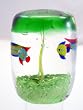 Murano Design Glass Art Fishworld Family Crystal Sculpture PW-363