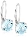 Sterling Silver 8mm Round Blue Topaz Lever Back Earrings