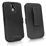 BoxWave Dual+ Holster T-Mobile Samsung Galaxy S2 (Samsung SGH-t989) Case - 3-in-1 Case with Holster Combo Includes Protective Case and Belt Clip Holster with Integrated Viewing Stand (Jet Black) ~ BoxWave Corporation