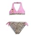 Sand n Sun - Girls Plus Size 2 Piece Bikini Bathing Suit, Pink, Tan, Brown (Size 14Plus)