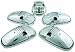 IPCW LEDR-402 Crystal Clear LED Cab Roof Light with Chrome Base - 5 Piece