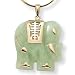 Jade Elephant 14k Gold Pendant