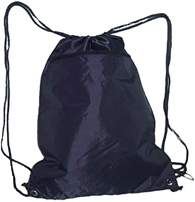 Navy Blue Drawstring Cinch Sack Backpack Bag
