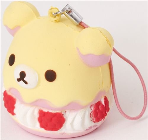 Imagen 2 de Colgante blandito móvil osita Korilakkuma pastel frambuesa