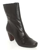 HUSH PUPPIES LADIES LEATHER ANKLE BOOTS Dark Brown