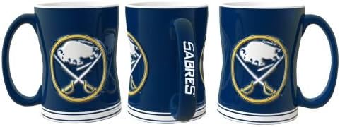 Reliefmug Buffalo Sabres Crossed Swords 15oz Relief Coffee Mug From Boelter National Hockey League Hokey Nhl Sport Team University College Fan Accessories
