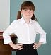 school girl wearing white school top