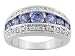 STERLING SILVER 3.24CTW BELLA LUCE TANZANITE COLOR SIMULANT AND DIAMOND SIMULANT RING