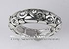 6030212 Stretch Ring Adjustable Sizes 6 - 8 David Yurman Inspired Rhodium Plated CZ Stones