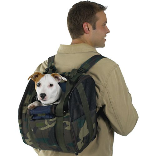 Camo Backpack Dog Carrier - For Dog up to 16 Pounds
