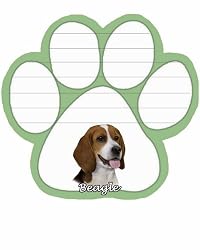 Beagle Dog Paw Magnetic Note Pads