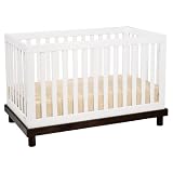 Baby Mod Olivia 3 in 1 Convertible Crib in Espresso and White